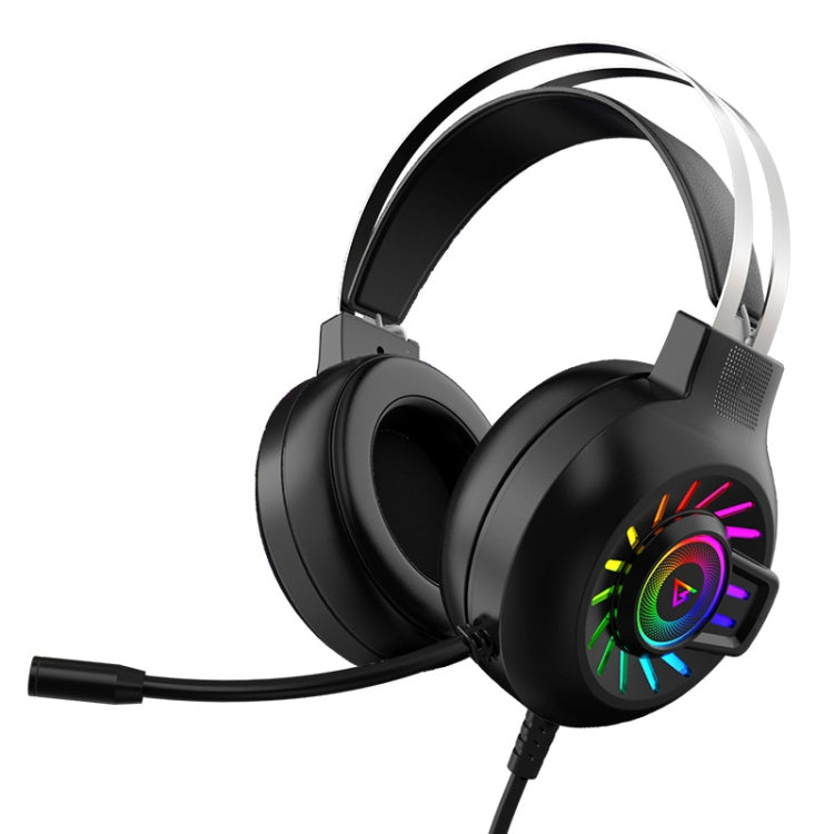 FOREV G97 RGB Luminous Wired Game Headset with Mic, Spec:, Standard (Black), 7.1 Channel (Black)