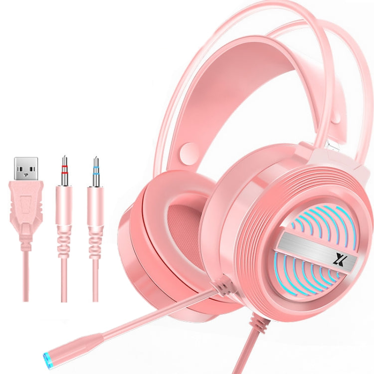 Heir Audio Head-Mounted Gaming Wired Headset With Microphone, X9 Single Hole (Black), X9 Double Hole (Black), X9 Double Hole (White), X9 Double Hole (Pink), X9 7.1 Version (Black), X9 7.1 Version (White), X9  7.1 Version (Pink)