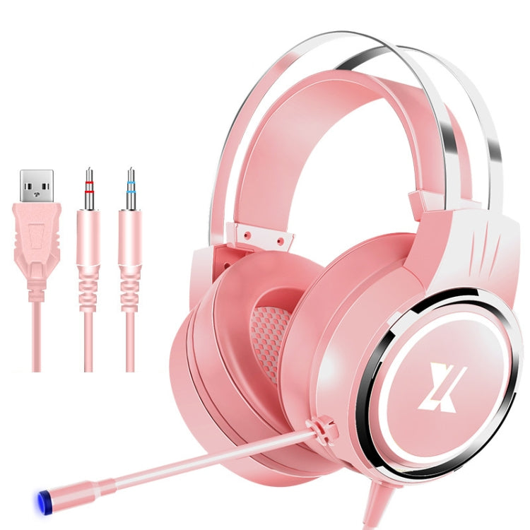 Heir Audio Head-Mounted Gaming Wired Headset With Microphone, X9 Single Hole (Black), X9 Double Hole (Black), X9 Double Hole (White), X9 Double Hole (Pink), X9 7.1 Version (Black), X9 7.1 Version (White), X9  7.1 Version (Pink)