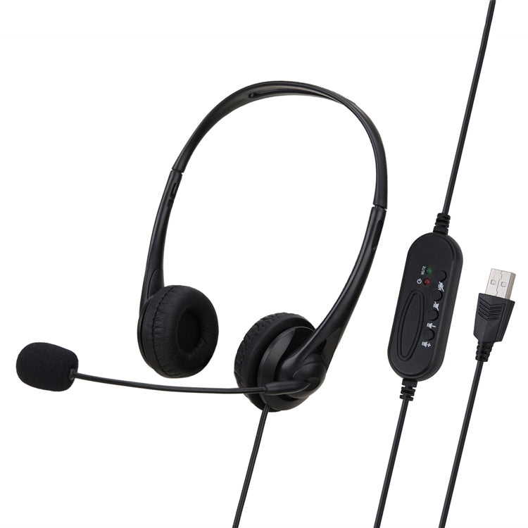 SOYTO SY490 Teaching Office Network Class Student Education Computer Headset, Style:, Double Ear Black 3.5mm, Double Ear Black USB, Double Ear Black Separation USB