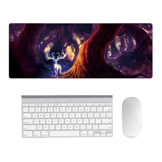 Hand-Painted Fantasy Pattern Mouse Pad, Size:, 400 x 900 x 4mm Seaming, 400 x 900 x 5mm Seaming