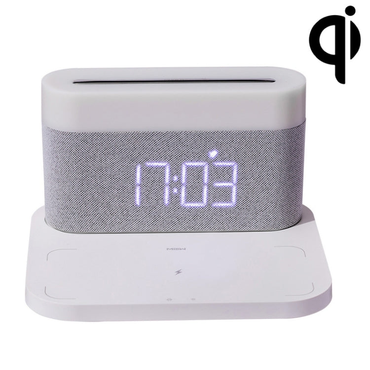 S26 3 in 1 Mobile Phone Wireless Charger with Clock & Night Light, S26 Black, S26 White