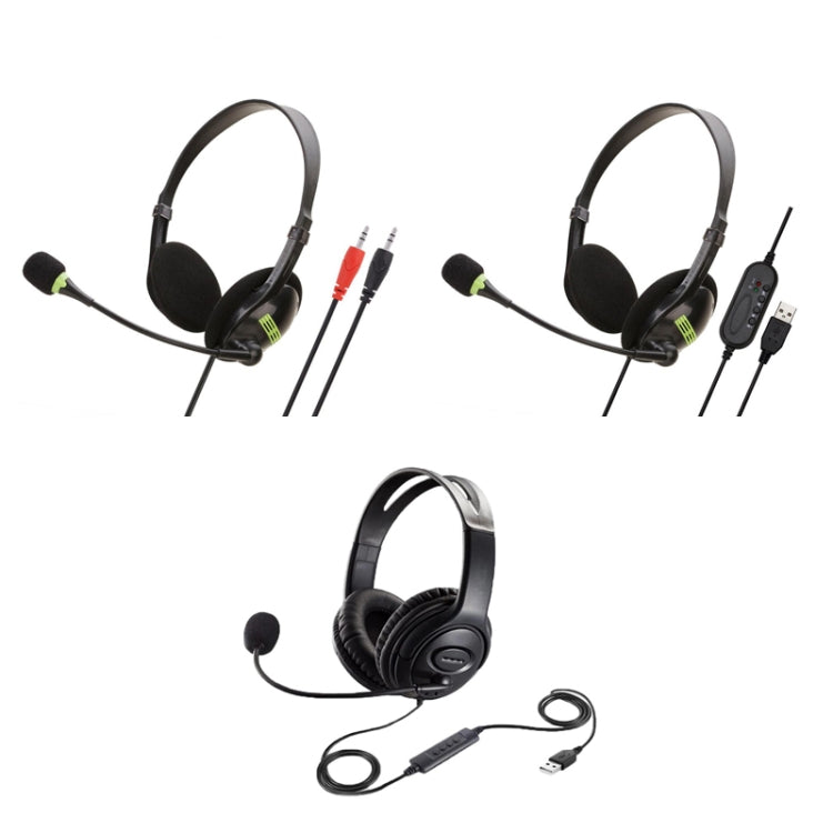 Head-Mounted Wired Headset With Microphone, Style:, GAE-440 A, GAE-440 B, GAE-109