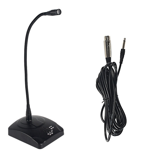 MI520 Desktop Computer Gooseneck Condenser Microphone, 6.35mm Interface, USB Version without RGB Breathing Lamp, USB Version with RGB Breathing Lamp