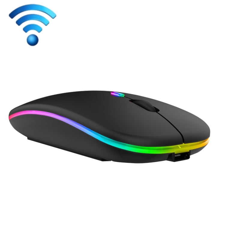 C7002 2400DPI 4 Keys Colorful Luminous Wireless Mouse, 2.4G White, 2.4G Rose Gold, 2.4G Black, 2.4G Silver Gray, Dual-modes White, Dual-modes Black, Dual-modes Silver, Dual-modes Gold