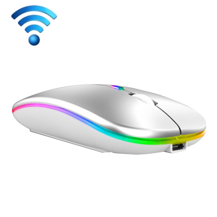 C7002 2400DPI 4 Keys Colorful Luminous Wireless Mouse, 2.4G White, 2.4G Rose Gold, 2.4G Black, 2.4G Silver Gray, Dual-modes White, Dual-modes Black, Dual-modes Silver, Dual-modes Gold