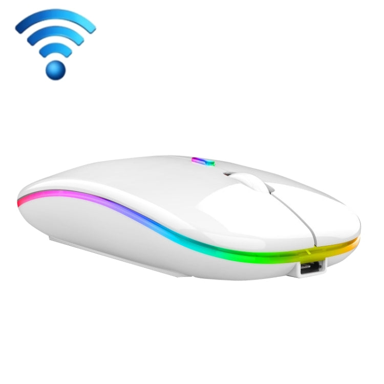 C7002 2400DPI 4 Keys Colorful Luminous Wireless Mouse, 2.4G White, 2.4G Rose Gold, 2.4G Black, 2.4G Silver Gray, Dual-modes White, Dual-modes Black, Dual-modes Silver, Dual-modes Gold