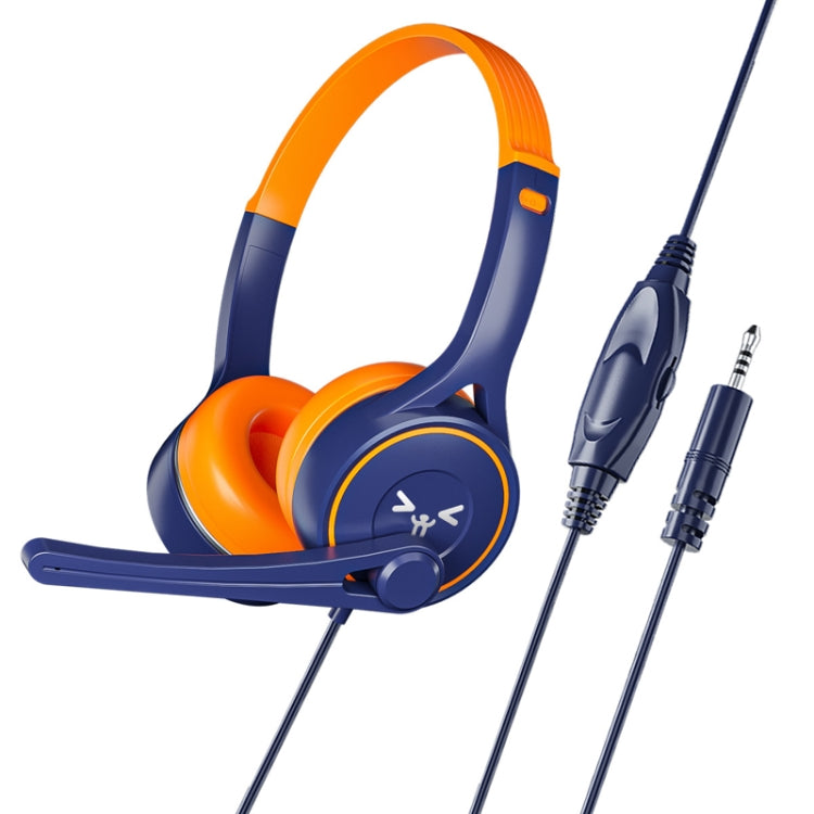 Soyto SY-G30 Online Class Computer Headset, Plug:, 3.5mm (Gray Pink), USB (Gray Pink), 3.5mm (Blue Orange), USB  (Blue Orange), 3.5mm (Blue Green), USB (Blue Green), 3.5mm (Black), USB (Black)