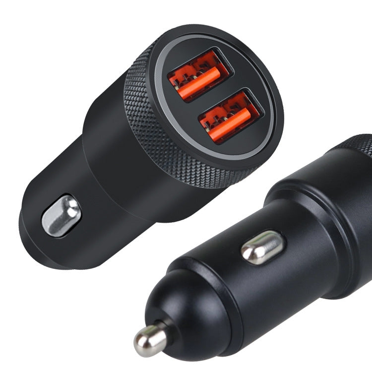 Aluminum Alloy Cigarette Lighter Applicable Car Charger, Black QCPD, Black Double QC, Gray QCPD