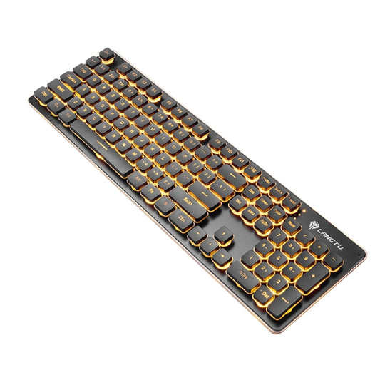 LANGTU L1 104 Keys USB Home Office Film Luminous Wired Keyboard, Cable Length:1.6m, L1 Orange Light Black, L1 Ice Blue Light Silver White, L1 White Light Black, L1 Ice Blue Light Black, L1 White Light Pink