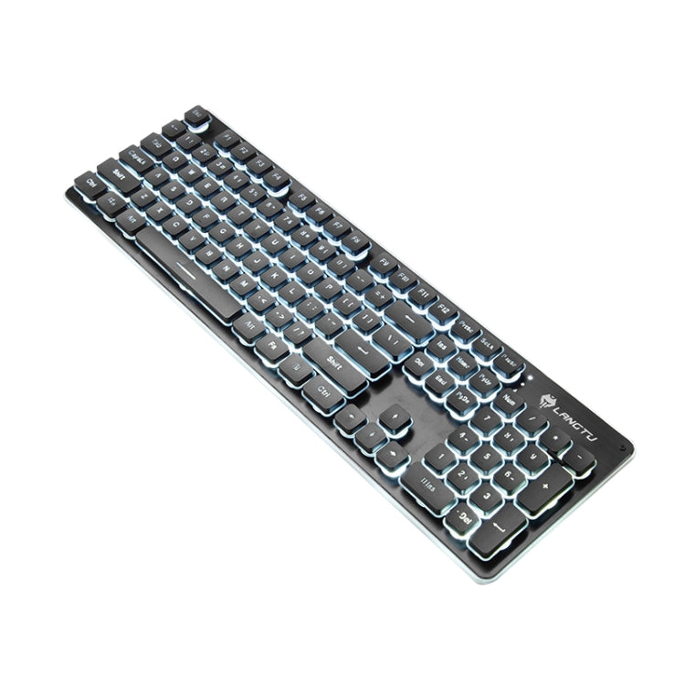 LANGTU L1 104 Keys USB Home Office Film Luminous Wired Keyboard, Cable Length:1.6m, L1 Orange Light Black, L1 Ice Blue Light Silver White, L1 White Light Black, L1 Ice Blue Light Black, L1 White Light Pink