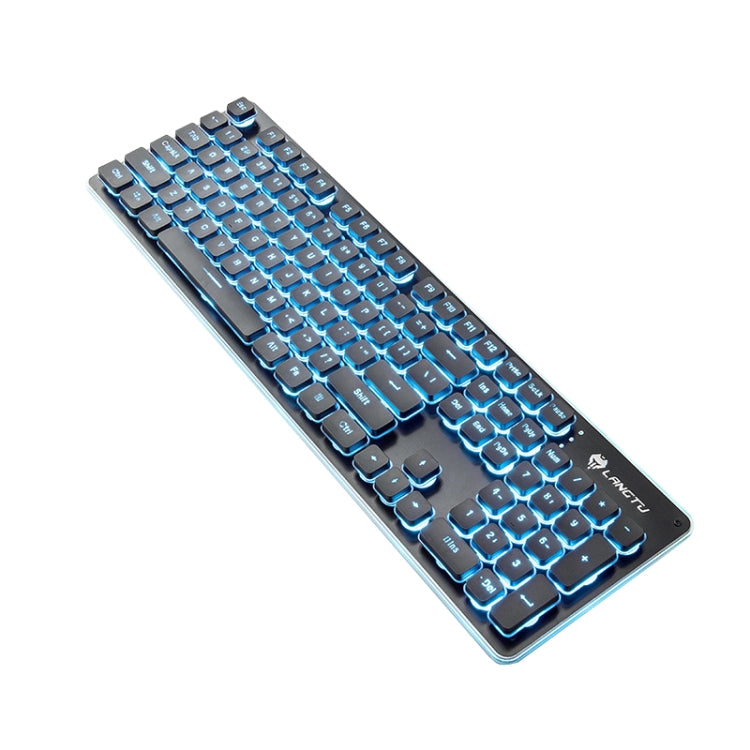 LANGTU L1 104 Keys USB Home Office Film Luminous Wired Keyboard, Cable Length:1.6m, L1 Orange Light Black, L1 Ice Blue Light Silver White, L1 White Light Black, L1 Ice Blue Light Black, L1 White Light Pink