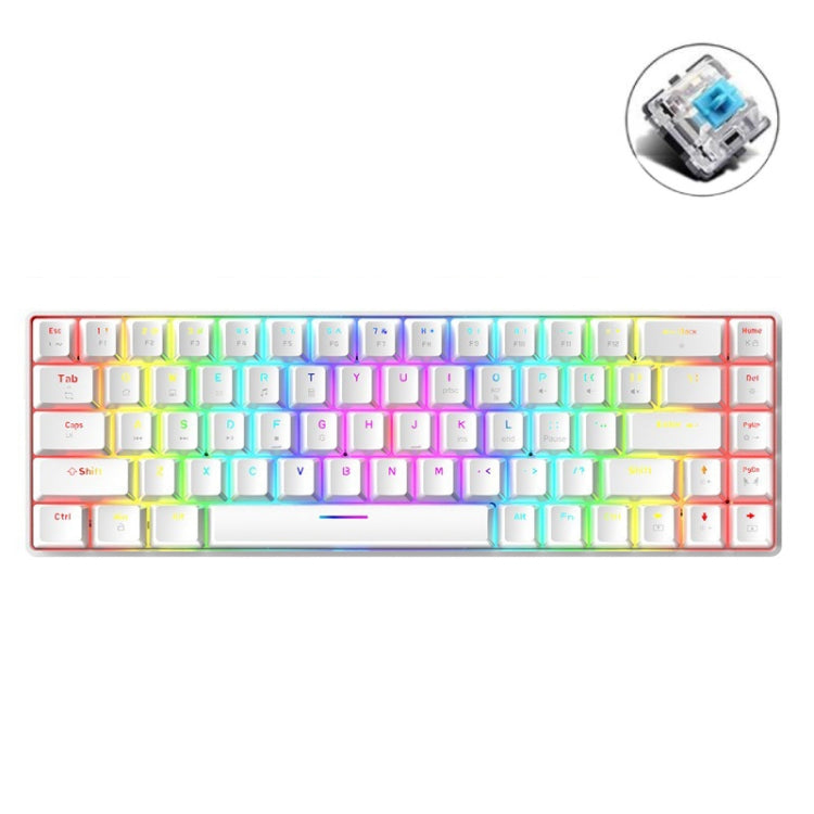 ZIYOU LANG T8 68 Keys RGB Luminous Gaming Mechanical Keyboard, Cable Length:1.6m, T8 Blue Green Shaft, T8 Pink Green Shaft, T8 Purple Green Shaft, T8 Black Green Shaft, T8 Black Tea Shaft, T8 White Green Shaft, T8 White Red Shaft