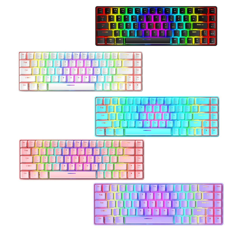 ZIYOU LANG T8 68 Keys RGB Luminous Gaming Mechanical Keyboard, Cable Length:1.6m, T8 Blue Green Shaft, T8 Pink Green Shaft, T8 Purple Green Shaft, T8 Black Green Shaft, T8 Black Tea Shaft, T8 White Green Shaft, T8 White Red Shaft