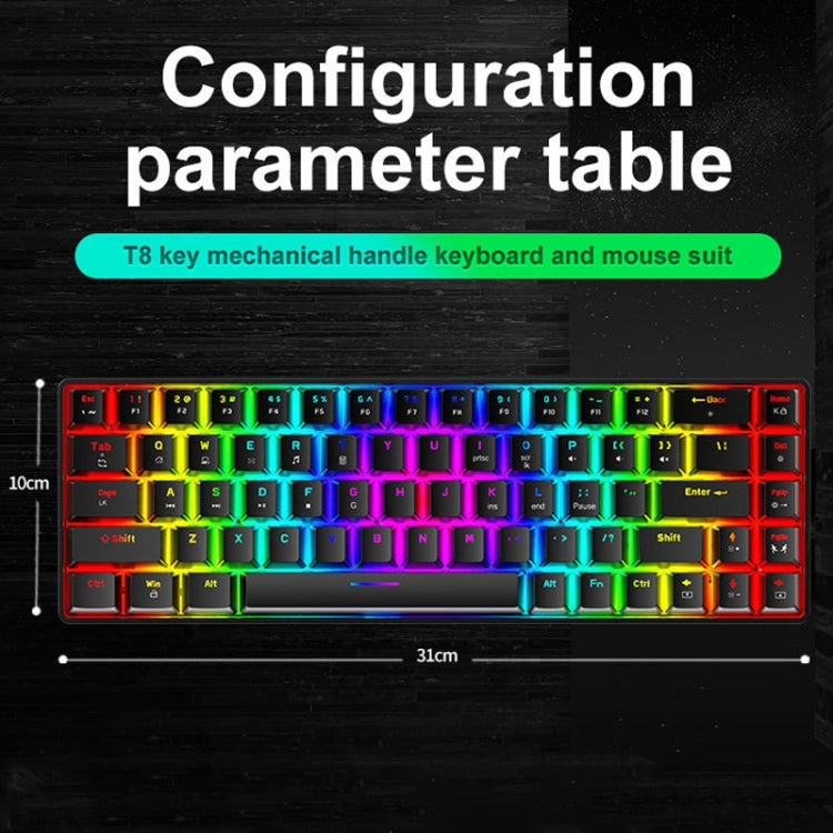 ZIYOU LANG T8 68 Keys RGB Luminous Gaming Mechanical Keyboard, Cable Length:1.6m, T8 Blue Green Shaft, T8 Pink Green Shaft, T8 Purple Green Shaft, T8 Black Green Shaft, T8 Black Tea Shaft, T8 White Green Shaft, T8 White Red Shaft