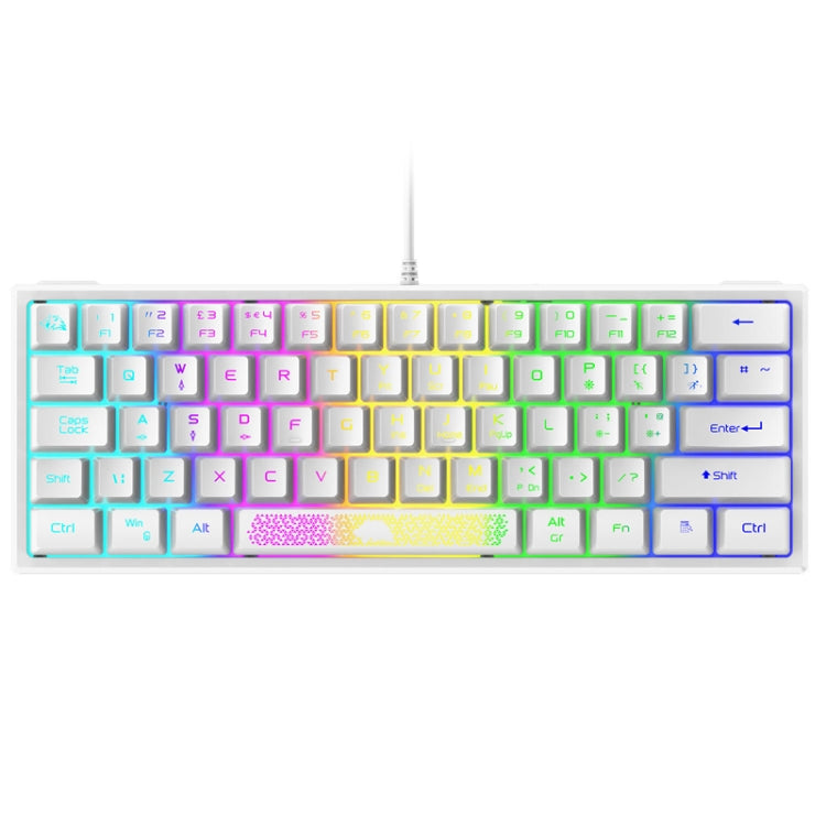 ZIYOU LANG K61 62 Keys RGB Lighting Mini Gaming Wired Keyboard, Cable Length:1.5m, K61 Black, K61 White, K61 Blue