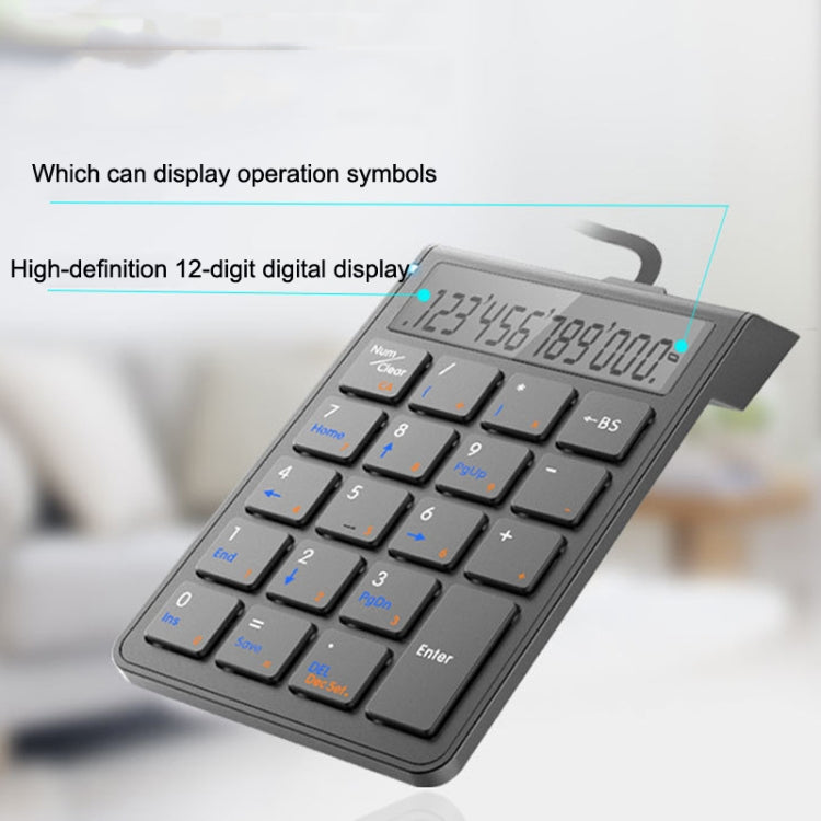 Sunreed SKB886S 19 Keys Wired Keypad With Digital USB Interface, Cable Length: 1.5m, Wired White, Wired Black