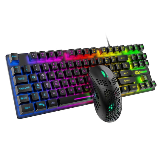 ZIYOU LANG T2 88 Keys Gaming Mechanical Luminous Keyboard and Mouse Set, Cable Length: 1.6m, T2 Black, T2 White, T2 Blue