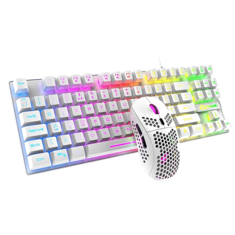 ZIYOU LANG T2 88 Keys Gaming Mechanical Luminous Keyboard and Mouse Set, Cable Length: 1.6m, T2 Black, T2 White, T2 Blue