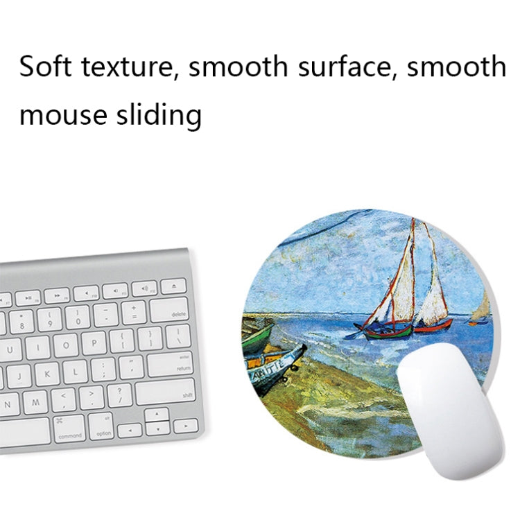 Am002 Large Oil Painting Desk Rubber Mouse Pad, 300x800x1.5mm Unlocked, 300x800x2mm Locked