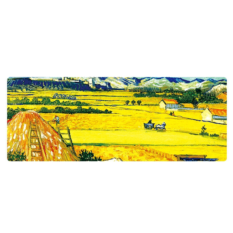 Am002 Large Oil Painting Desk Rubber Mouse Pad, 300x800x1.5mm Unlocked, 300x800x2mm Locked