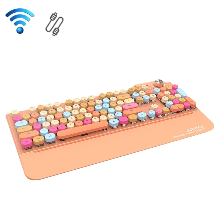 Mofii GEEZER G7 107 Keys Wired / Wireless / Bluetooth Three Mode Mechanical Keyboard, Cable Length: 1.5m