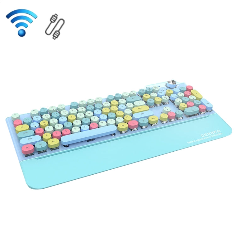 Mofii GEEZER G7 107 Keys Wired / Wireless / Bluetooth Three Mode Mechanical Keyboard, Cable Length: 1.5m