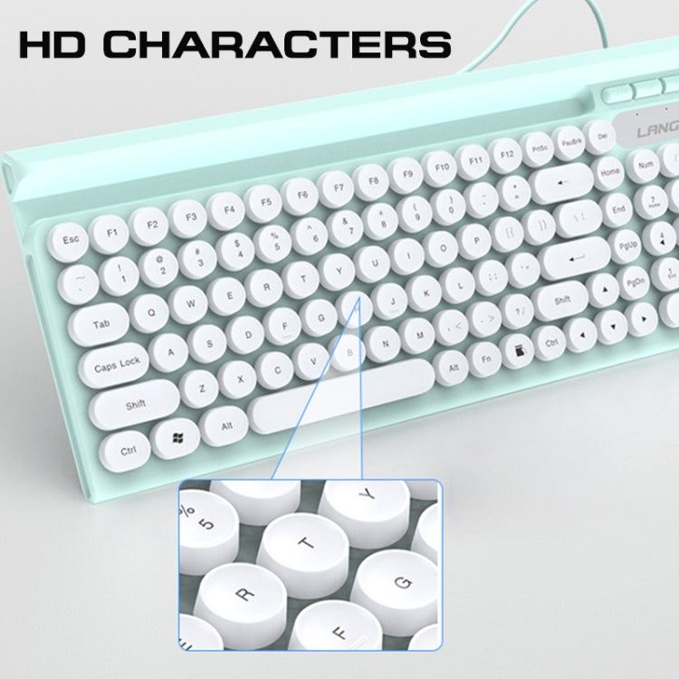 LANGTU L3 102 Keys Anti-Spill Silent Office Wired Mechanical Keyboard, Cable Length: 1.5m, L3 Black, L3 White Green, L3 Pink