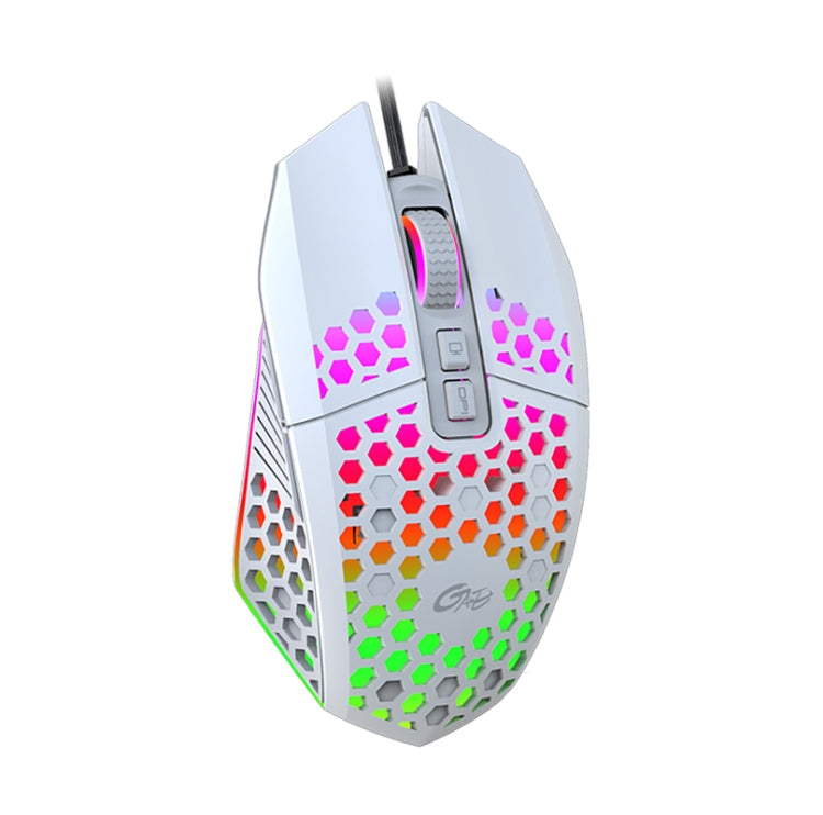 FMOUSE  X801 8 Keys 1600DPI Hollow Luminous Gaming  Office Mouse,Style:, Black Wireless Rechargeable, White Wireless Rechargeable, Black Wired, White Wired