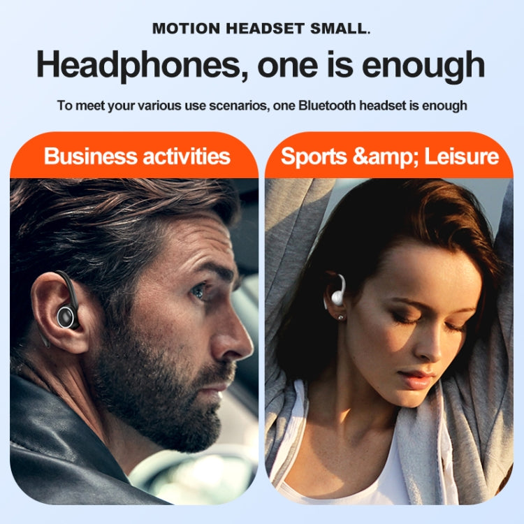 A1S Bluetooth Earphone Hanging Ear Incorporation True Sound Sports Single Ear Headset, A1S Black, A1S White