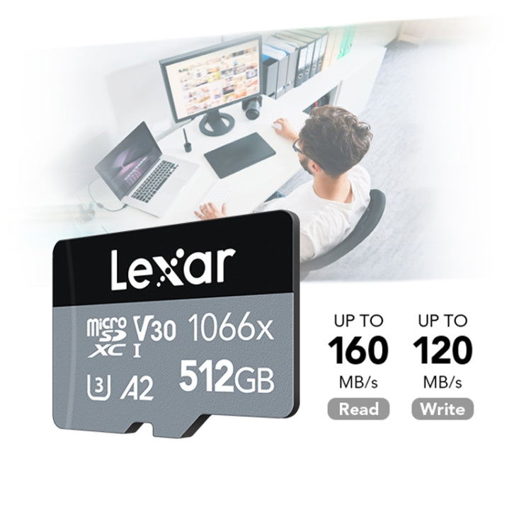 Lexar LKSTF1066X High-Speed TF Card Motion Camera Surveillance Recorder Memory Card, 64GB, 128GB, 256GB, 512GB