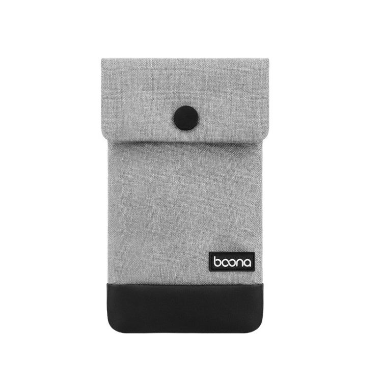 Baona Waterproof Data Cable Protective Bag, Spec:, Small (Gray), Small (Black), Large (Gray), Large (Black), Hidden Buckle Small (Gray), Hidden Buckle Small (Black), Hidden Buckle large (Gray), Hidden Buckle Large (Black)