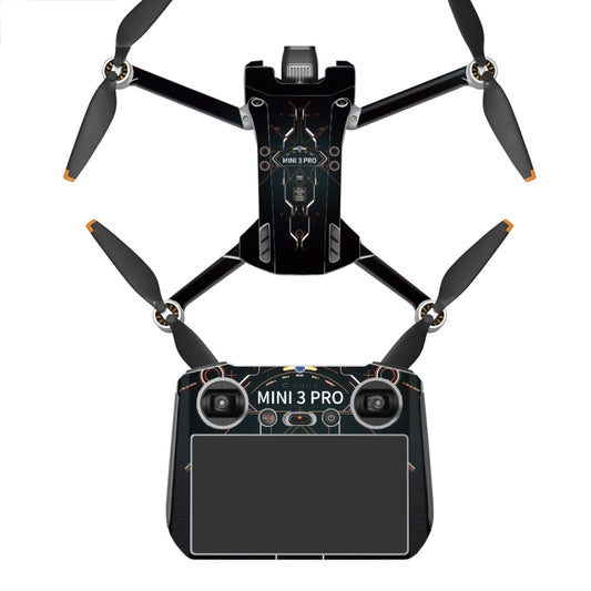 Flat Style Waterproof Anti-Scratch Sticker For DJI Mini 3 Pro, RC With Screen Version