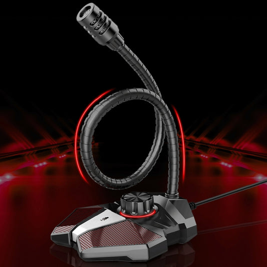 JK Omni-directional Pick-up Microphone Built-in Sound Card  Flexible Gaming Mic, 3.5mm