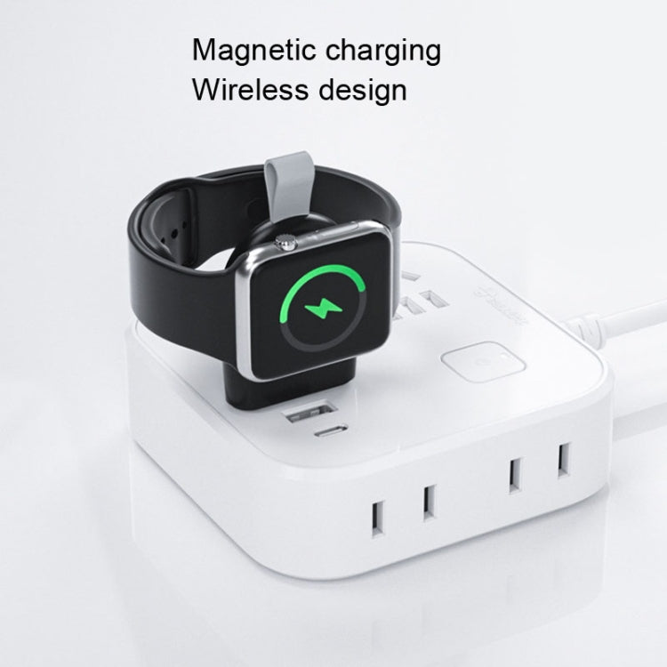 USB Portable Wireless Magnetic Suction Charger For Apple Watch 1/2/3/4/5/6/7/SE, White