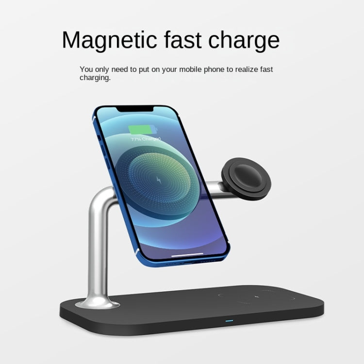 3 In 1 Magnetic Wireless Charger For iPhone12/13&iWatch&AirPods, 3 In 1 White, 3 In 1 Black