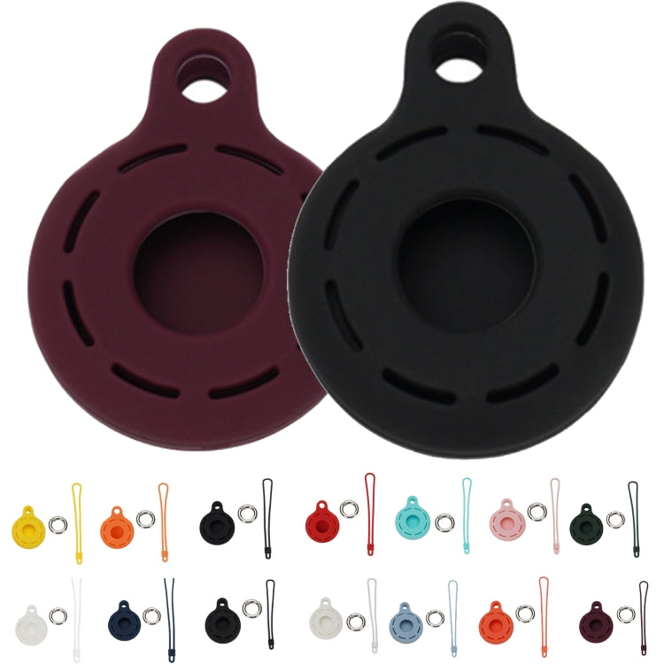 For Airtag Tracking Anti-Lost Locator Silicone Case, Mint Green, Pink, Black, Red, Yellow, Orange, Coffee, Dark Green, Denim Blue, Coral Color, Lime White, Transparent, Noon Blue, Luminous White, Luminous Orange, Luminous Pink, Luminous Yellow���������...