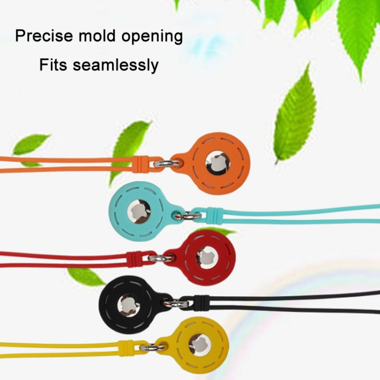 For Airtag Tracking Anti-Lost Locator Silicone Case, Mint Green, Pink, Black, Red, Yellow, Orange, Coffee, Dark Green, Denim Blue, Coral Color, Lime White, Transparent, Noon Blue, Luminous White, Luminous Orange, Luminous Pink, Luminous Yellow���������...