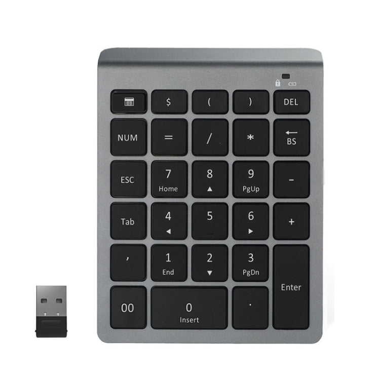 BT302 28 Keys Laptop Mini Wireless Keyboard, Spec:, Bluetooth (Black), Bluetooth (Gray), 2.4G (Black), 2.4G (Gray)