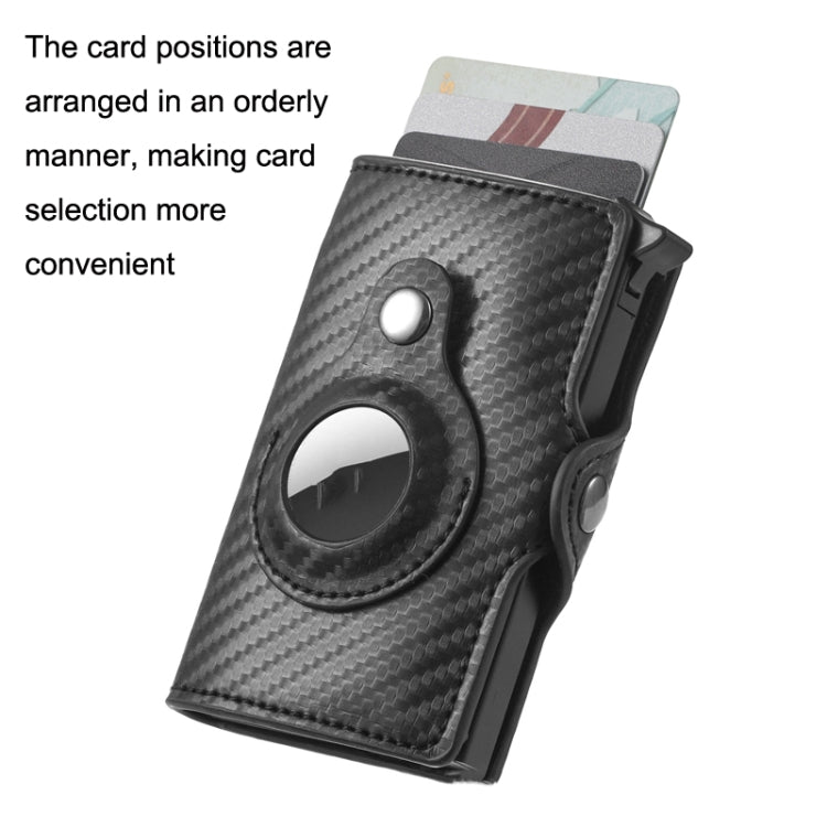 FY2108 Tracker Wallet Metal Card Holder for AirTag, Style:, Carbon Fiber (Black), Retro (Coffee), Crazy Horse (Black), Crazy Horse (Coffee), Crazy Horse (Blue), Crazy Horse (Red), Crazy Horse (Green)