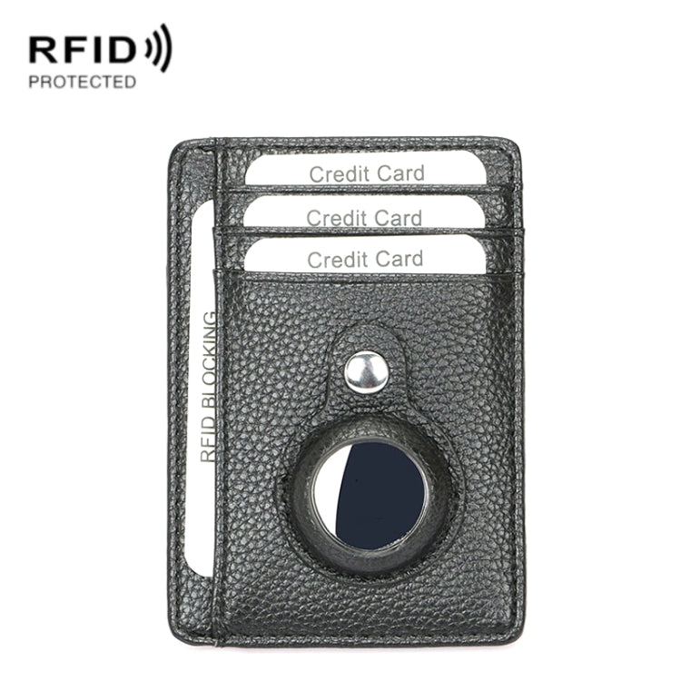 TQ-319 Anti-Theft Anti-Lost Tracker Leather Card Holder For AirTag, Style:, Carbon Fiber (Black), Carbon Fiber (Gray), Carbon Fiber (Blue), Carbon Fiber (Brown), Flat Pattern (Black), Flat Pattern (Red), Flat Pattern (Gray), Flat Pattern (Brown)