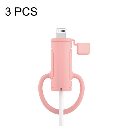 3 PCS Soft Washable Data Cable Silicone Case For Apple, Spec:, Lightning (Pink), Lightning (Red), Lightning (Black), Lightning (Mint Green), Lightning (Mustard Green), Lightning (White), Type-C (Pink), Type-C (Red), Type-C (Black), Type-C (Mint Green)