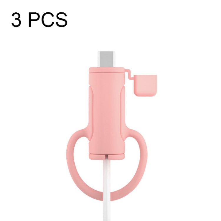 3 PCS Soft Washable Data Cable Silicone Case For Apple, Spec:, Lightning (Pink), Lightning (Red), Lightning (Black), Lightning (Mint Green), Lightning (Mustard Green), Lightning (White), Type-C (Pink), Type-C (Red), Type-C (Black), Type-C (Mint Green)