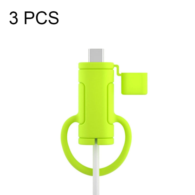 3 PCS Soft Washable Data Cable Silicone Case For Apple, Spec:, Lightning (Pink), Lightning (Red), Lightning (Black), Lightning (Mint Green), Lightning (Mustard Green), Lightning (White), Type-C (Pink), Type-C (Red), Type-C (Black), Type-C (Mint Green)