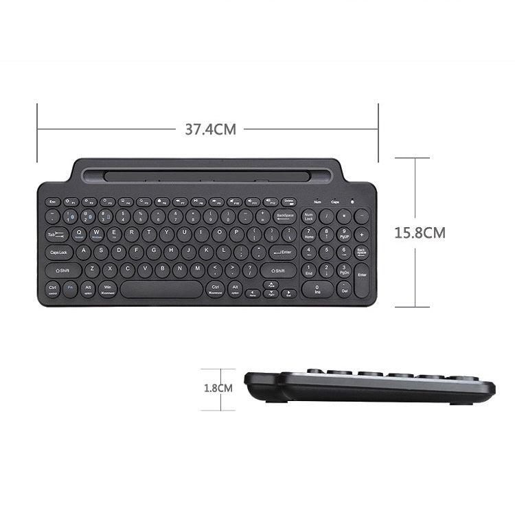 2.4G Bluetooth Wireless Keyboard With Card Slot Bracket, With Touchpad, No Touchpad