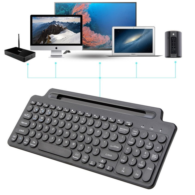 2.4G Bluetooth Wireless Keyboard With Card Slot Bracket, With Touchpad, No Touchpad