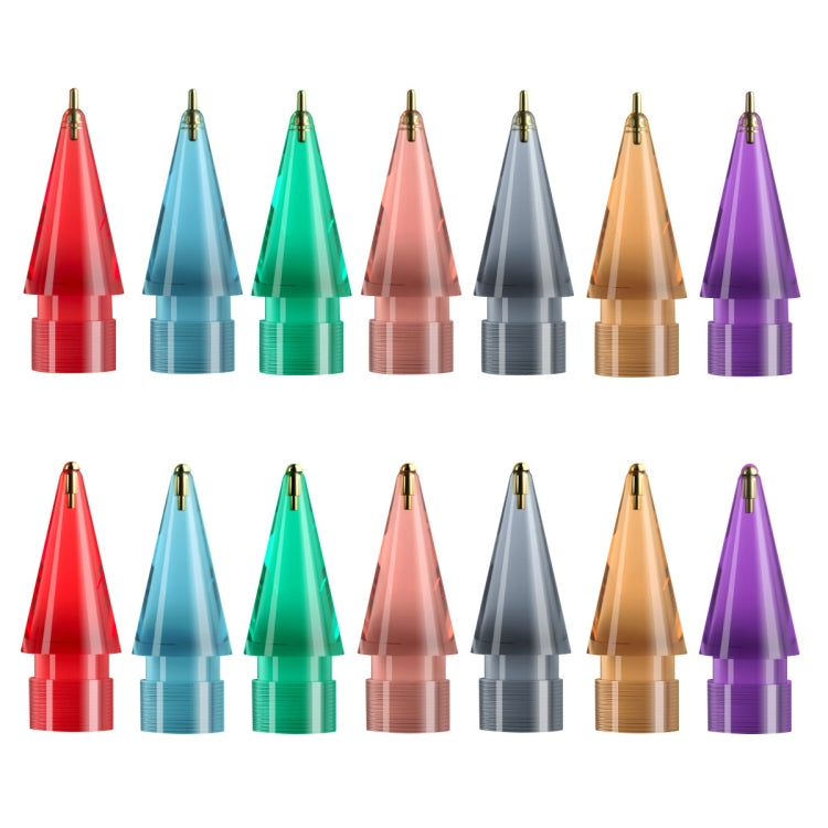 For Apple Pencil 1/2 2pcs Stylus Transparent Replacement Needle Nib, Spec:, Extended (Red), Extended (Blue), Extended (Green), Extended (Pink), Extended (Gray), Extended (Gold), Extended (Purple), Round (Red), Round (Blue), Round (Green), Round (Pink)