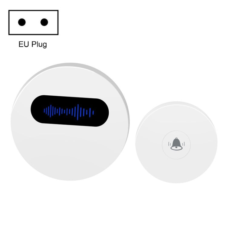 T10-1 1 For 1 Lighting Self-Power Generation Wireless Intelligent Anti -Rainwater Doorbell, T10-1 EU Plug White, T10-1 EU Plug Black, T10-1 US Plug White, T10-1 US Plug Black, T10-1 UK Plug White, T10-1 UK Plug Black