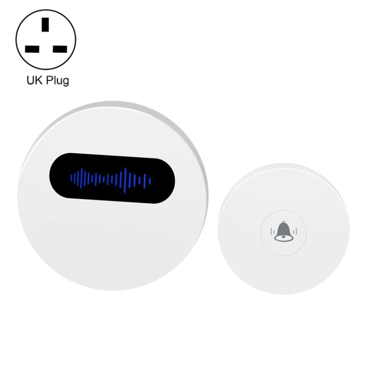 T10-1 1 For 1 Lighting Self-Power Generation Wireless Intelligent Anti -Rainwater Doorbell, T10-1 EU Plug White, T10-1 EU Plug Black, T10-1 US Plug White, T10-1 US Plug Black, T10-1 UK Plug White, T10-1 UK Plug Black