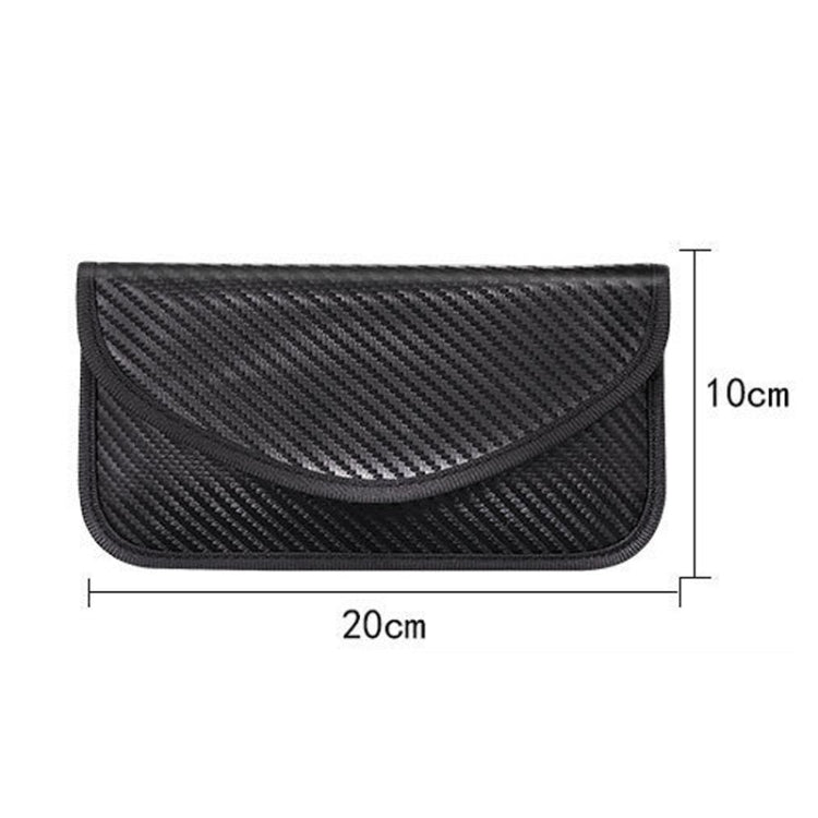 Carbon Fiber Signal Shielding Bag Radiation-proof RFID Phone Key Bag 20 x 10cm, Carbon Fiber  20 x 10cm